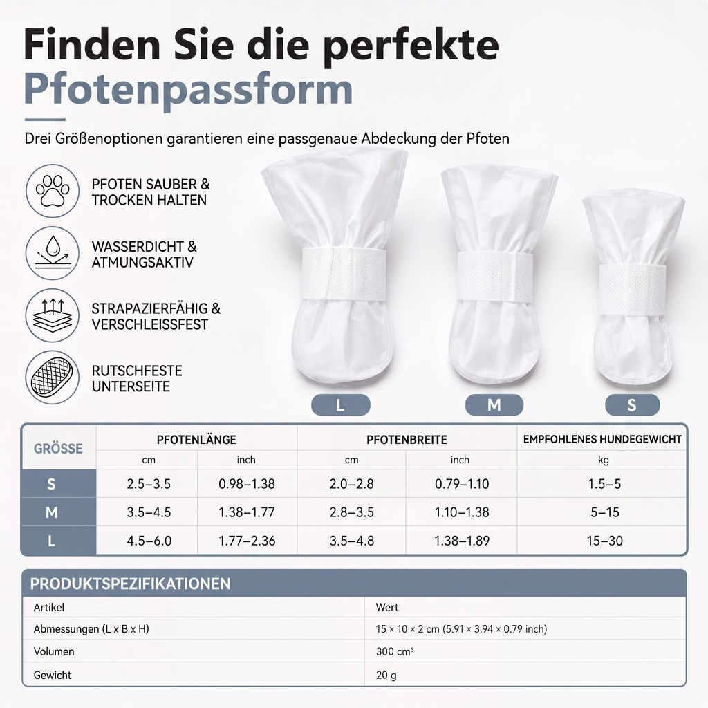 🐶 50 % Rabatt! Einweg-Hundeschuhe – Wasserdichter & rutschfester Pfotenschutz für saubere Pfoten