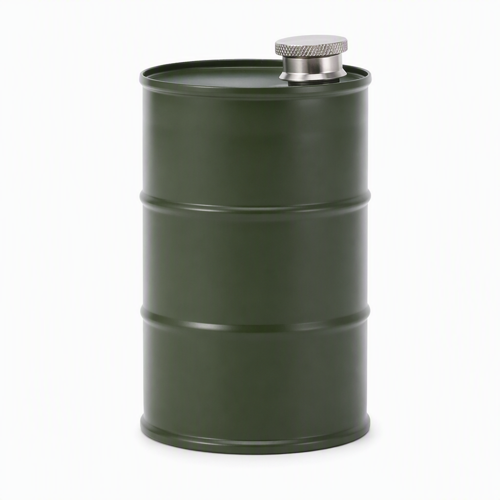 🥃 Tragbarer Flachmann aus 304 Edelstahl in Kanister-Form – für Camping, Outdoor & unterwegs