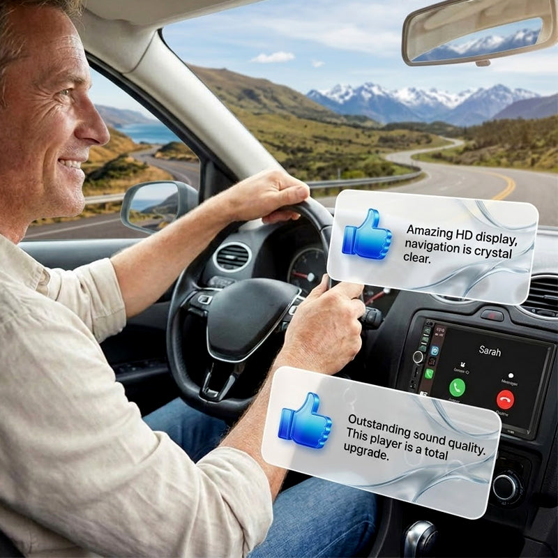 🚗 50 % Rabatt! Auto CarPlay Display mit Touchscreen – Wireless Apple CarPlay, Android Auto, Bluetooth & Rückfahrkamera