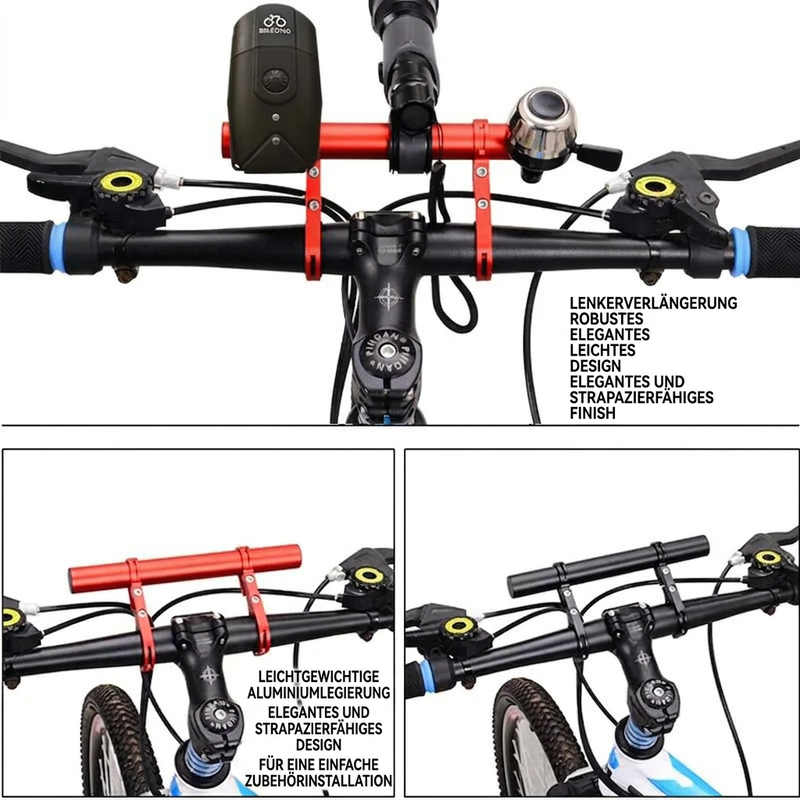 🚲 50 % Rabatt! Fahrrad-Lenkerverlängerung – Mehr Platz für Handy, Fahrradlicht & Zubehör