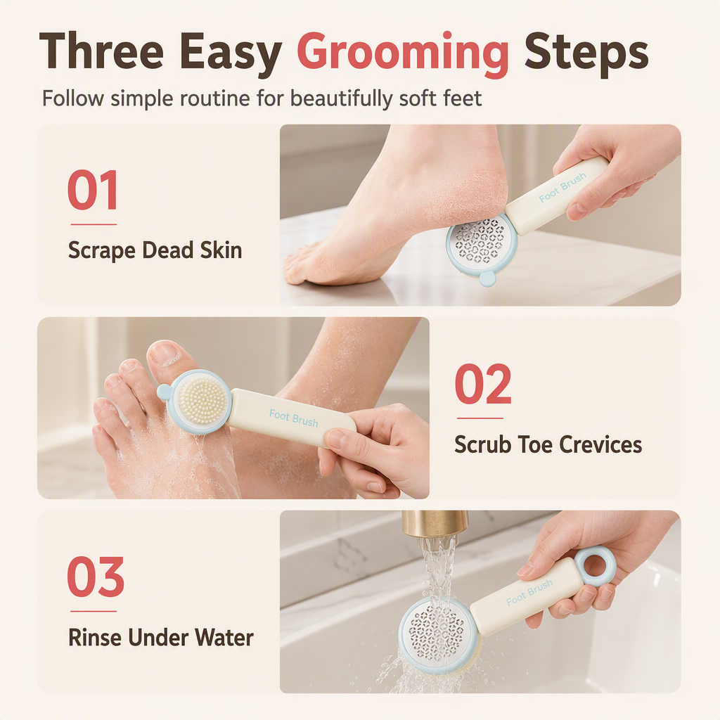 🦶 50 % Rabatt! 3-in-1 Hornhautentferner mit Bimsstein – Fußpflege für glatte & weiche Füße