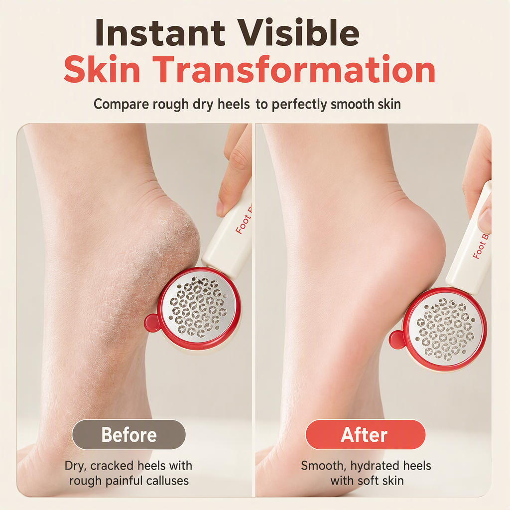 🦶 50 % Rabatt! 3-in-1 Hornhautentferner mit Bimsstein – Fußpflege für glatte & weiche Füße