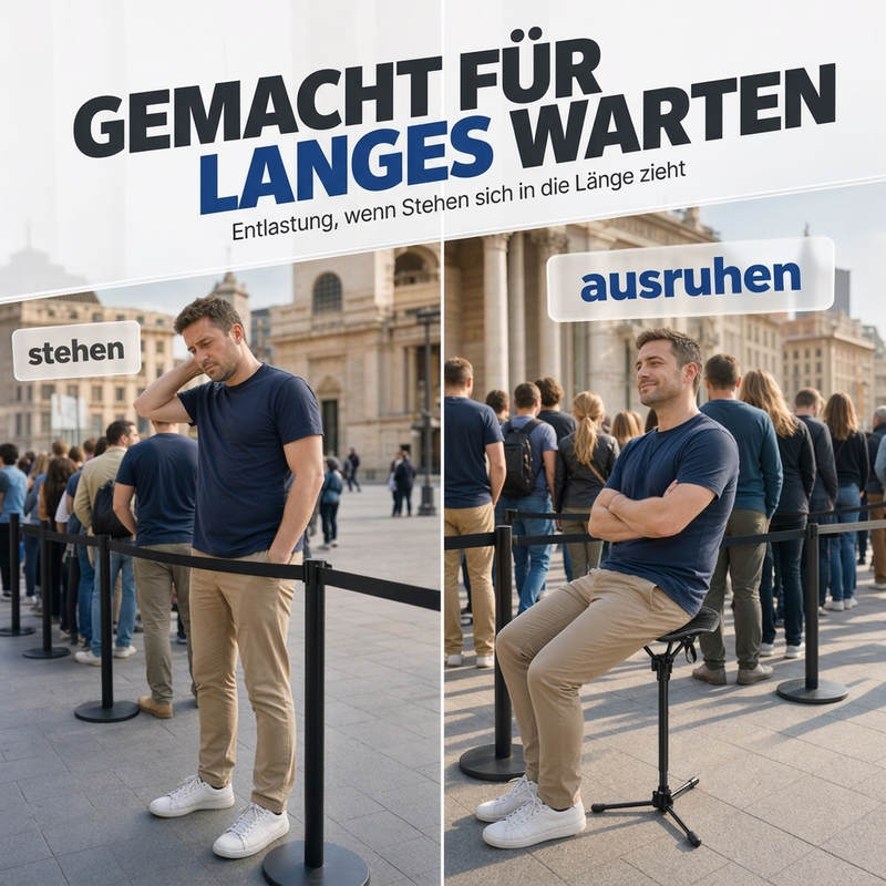 ⛺ 50 % Rabatt! Tragbarer Aluminium-Klapphocker – Leichter Sitz für Camping, Angeln & Outdoor-Aktivitäten