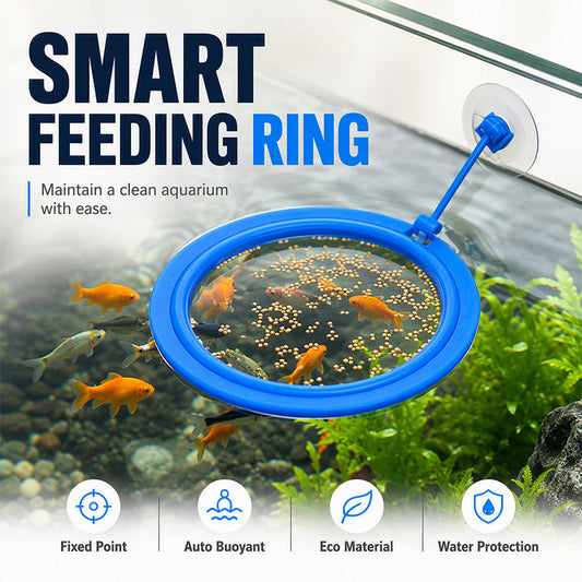 🐠 1 kaufen, 1 gratis – Schwimmender Fischfutterring mit Saugnapf für Aquarium, verhindert Futterverlust