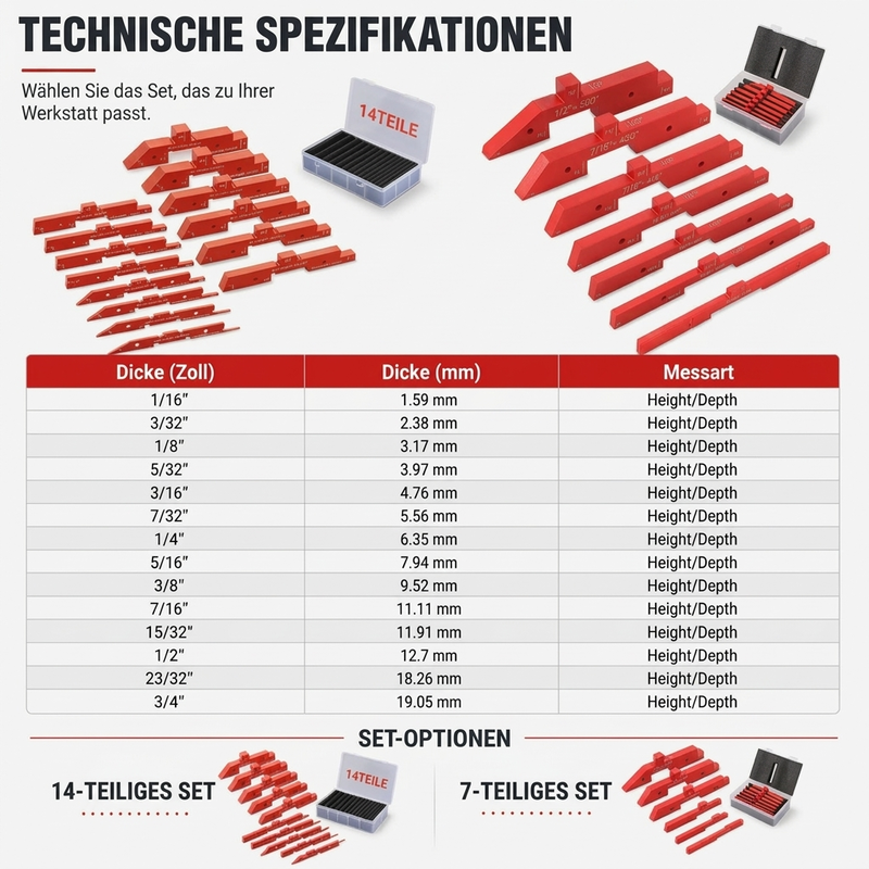 Einstellblöcke aus Aluminiumlegierung für die Holzbearbeitung