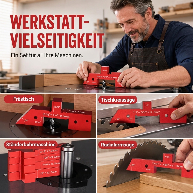 Einstellblöcke aus Aluminiumlegierung für die Holzbearbeitung