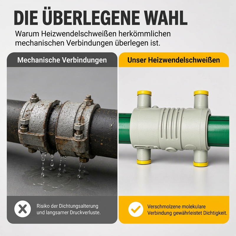 🔧 50 % RABATT💧 Elektroschweiß-Reparaturmuffe Rohrverbindungsteil, zuverlässiges Rohrverbindungsstück für Wasser- und Gasleitungen