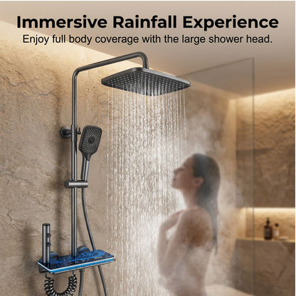 ⏰ Nur für kurze Zeit: 50% Rabatt – Duschset mit Digitalanzeige & Sternenhimmel-Ambiente, Klaviertasten-Bedienung🚿