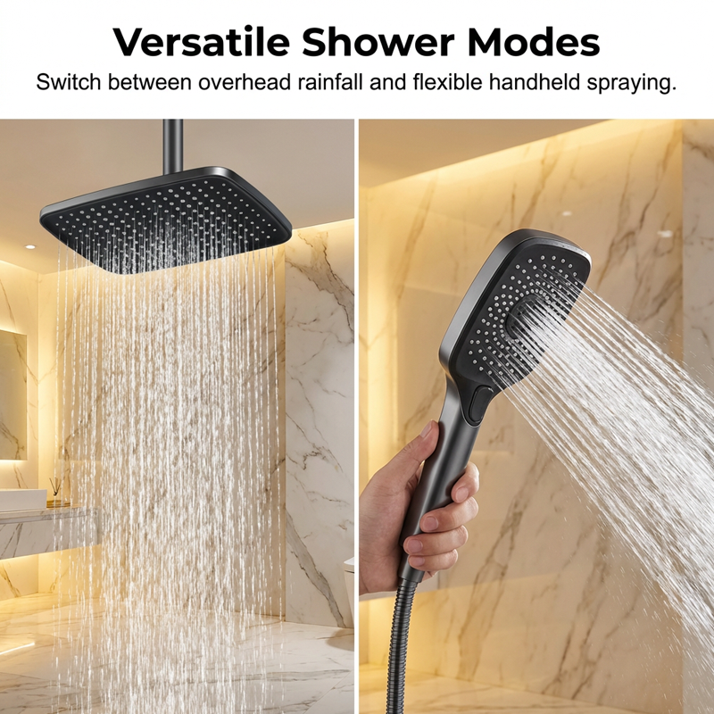 ⏰ Nur für kurze Zeit: 50% Rabatt – Duschset mit Digitalanzeige & Sternenhimmel-Ambiente, Klaviertasten-Bedienung🚿
