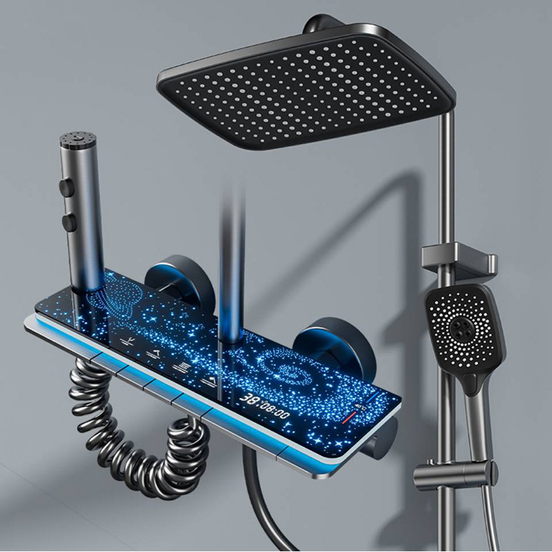 ⏰ Nur für kurze Zeit: 50% Rabatt – Duschset mit Digitalanzeige & Sternenhimmel-Ambiente, Klaviertasten-Bedienung🚿