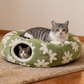 🐱 Donut-Katzentunnel aus Plüsch – weiche Spielröhre zum Rollen, Verstecken & Kuscheln
