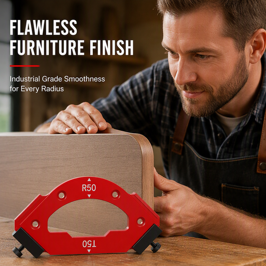 ⏰ 50% RABATT! 🔩 Frässchablone für Schrank-Ecken – Radius-Schablonen zum Abrunden, für Oberfräse & Kantenfräse