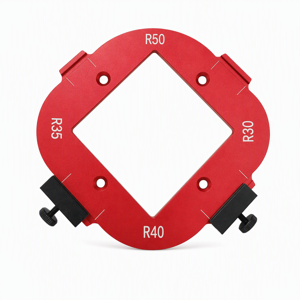 ⏰ 50% RABATT! 🔩 Frässchablone für Schrank-Ecken – Radius-Schablonen zum Abrunden, für Oberfräse & Kantenfräse