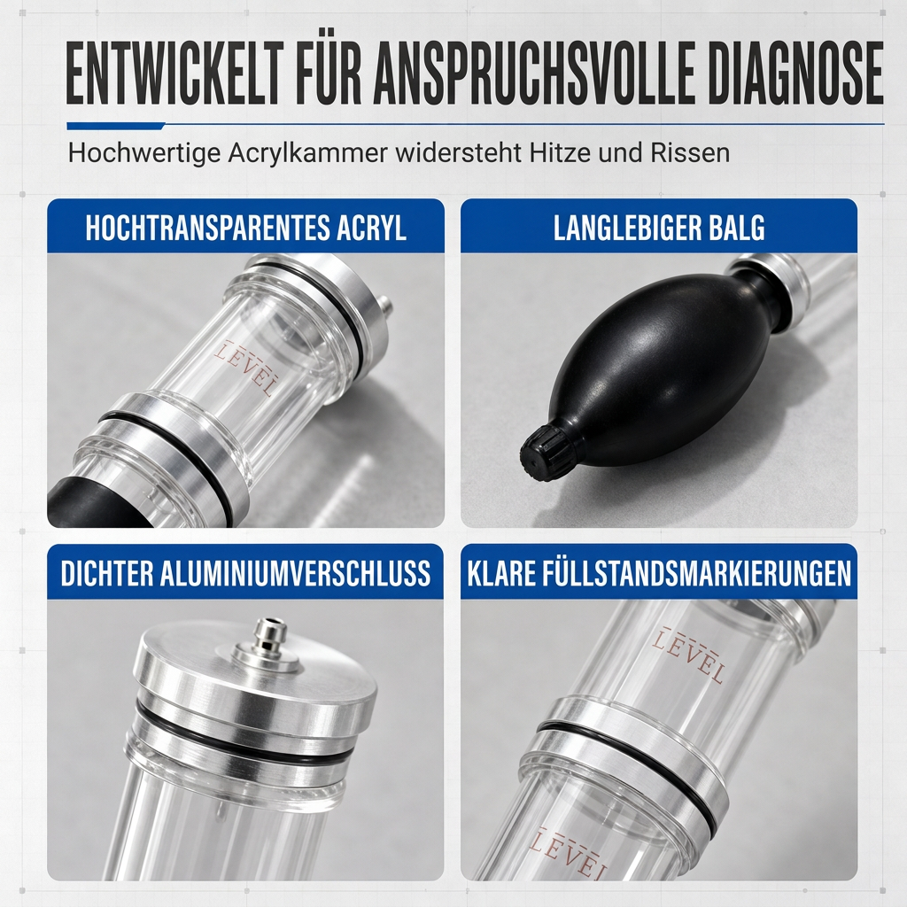 🔧  50% RABATT! 🚗 Lecksuchset für Benzin- & Dieselmotoren, schnelle Prüfung, inkl. Aufbewahrungstasche