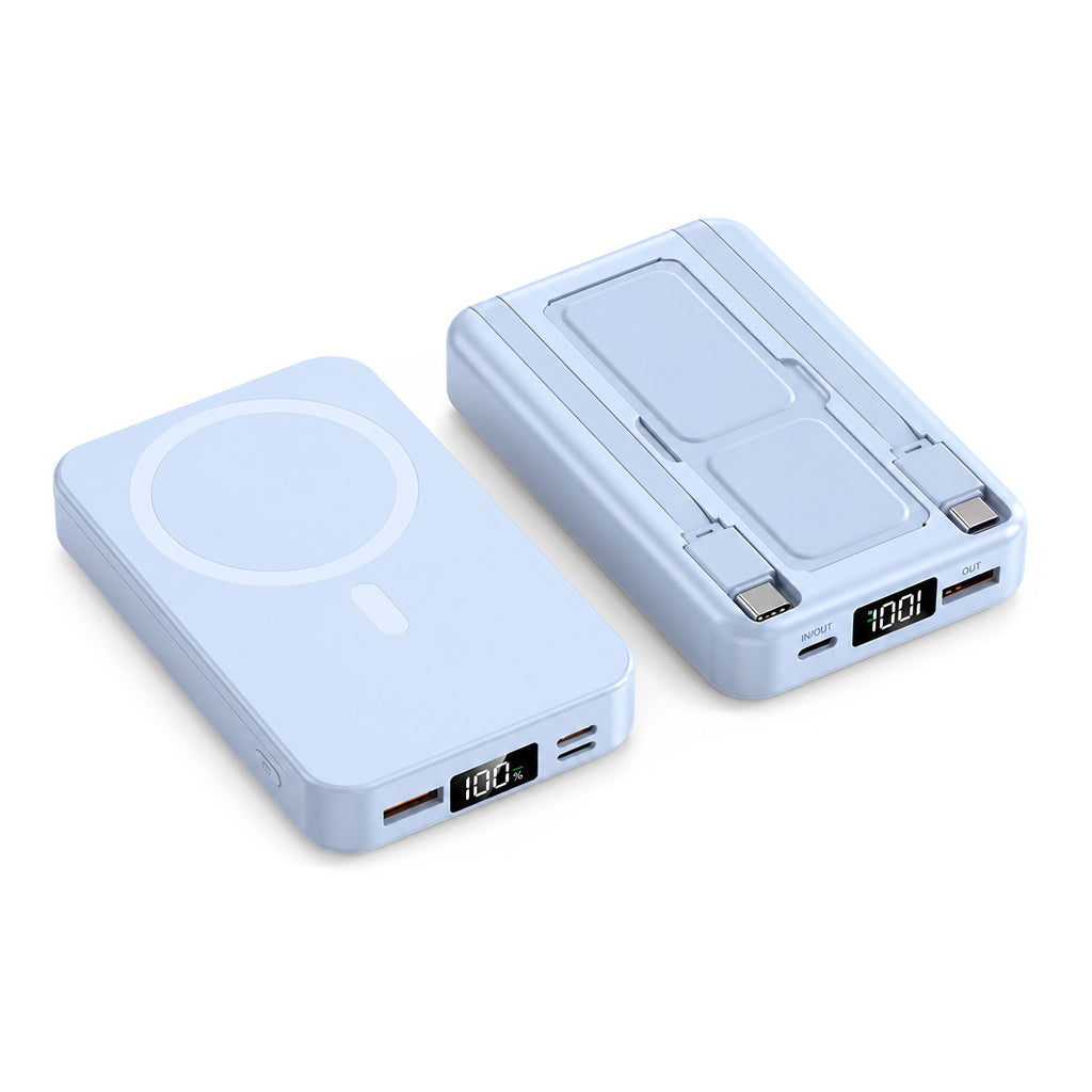 🔋 Magnetische Powerbank mit kabellosem Schnellladen – inkl. Kabel & Ständer, tragbar