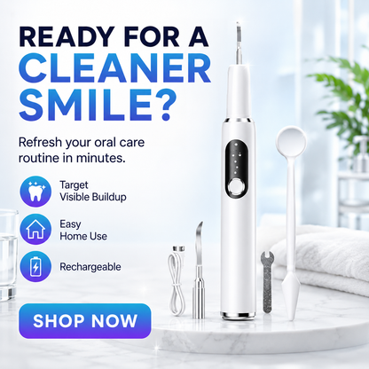 🦷✨ 50 % Rabatt! Tragbarer Ultraschall-Zahnreiniger – Zahnsteinentferner-Set für die Zahnpflege zuhause