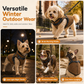 🐶 Wintermantel für Hunde mit integriertem Geschirr – warm, mit Reflektorstreifen, für kleine & mittlere Hunde
