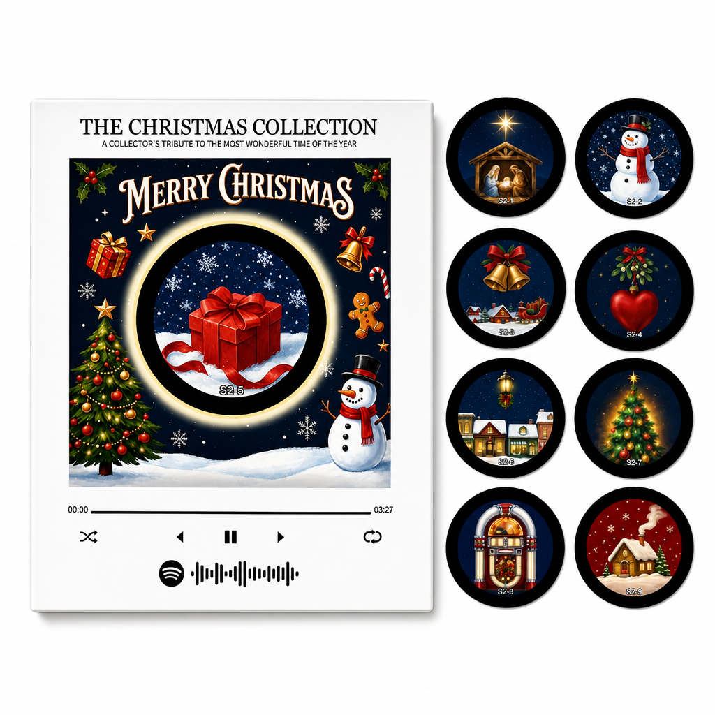 🎄 50% RABATT! 🎶 NFC Musik-Kühlschrankmagnet mit LED & Rotation – personalisierbar für Weihnachten🎁