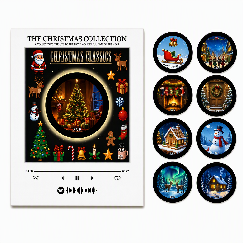 🎄 50% RABATT! 🎶 NFC Musik-Kühlschrankmagnet mit LED & Rotation – personalisierbar für Weihnachten🎁