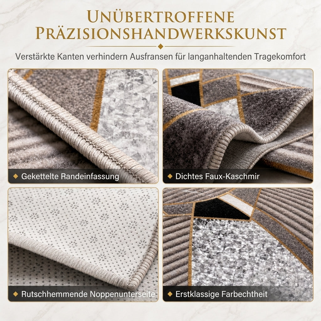 🛁 4-teiliges Badezimmer-Teppichset aus Mikrofaser – stark saugfähig, rutschfest & waschbar, weich wie Kaschmir