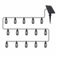 Solar Flame String Lights Outdoor Waterproof Decorative Lighting with Light Sensor for Garden Patio Yard Camping
