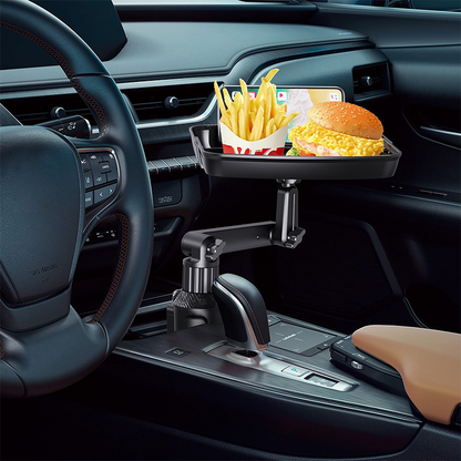 🚗 Auto-Esstablett mit Getränkehalter & Handyhalterung – multifunktionaler Tisch für Kaffee, Snacks & unterwegs