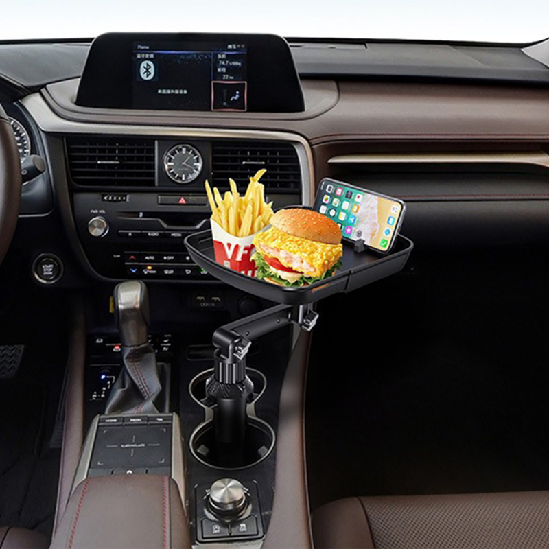 🚗 Auto-Esstablett mit Getränkehalter & Handyhalterung – multifunktionaler Tisch für Kaffee, Snacks & unterwegs