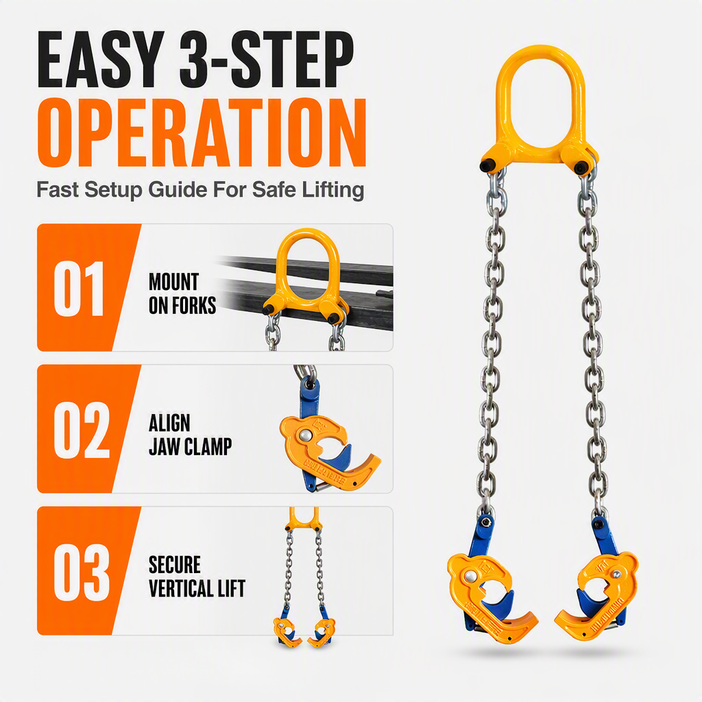 Heavy Duty Oil Drum Lifting Clamp Forklift and Crane Drum Lifter for Steel Metal Drums Die Forged Drum Handling Tool