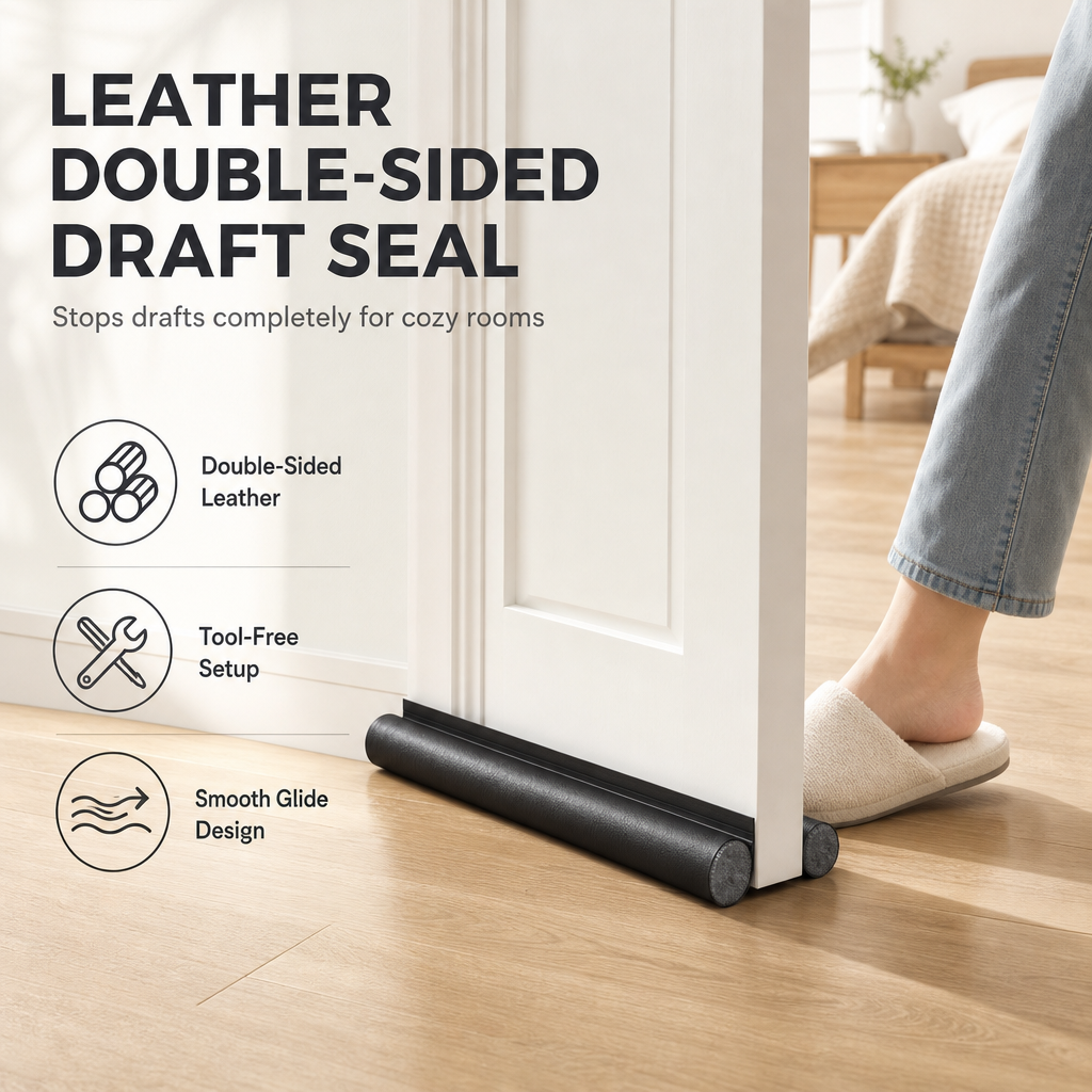 🚪50% RABATT✨Abriebfester Leder-Türdichtstreifen, hält Kaltluft und Insekten zuverlässig ab🌬️