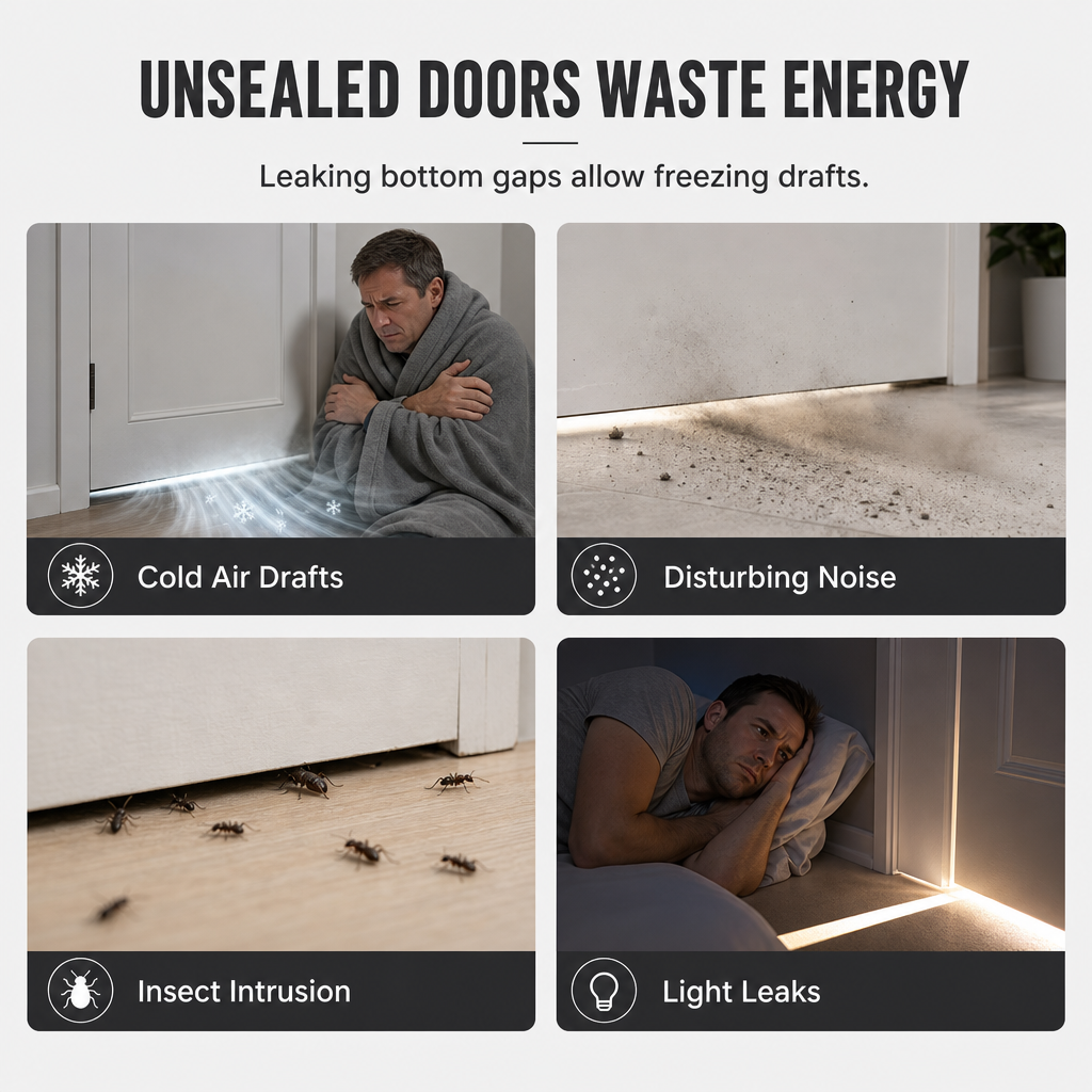 🚪50% RABATT✨Abriebfester Leder-Türdichtstreifen, hält Kaltluft und Insekten zuverlässig ab🌬️