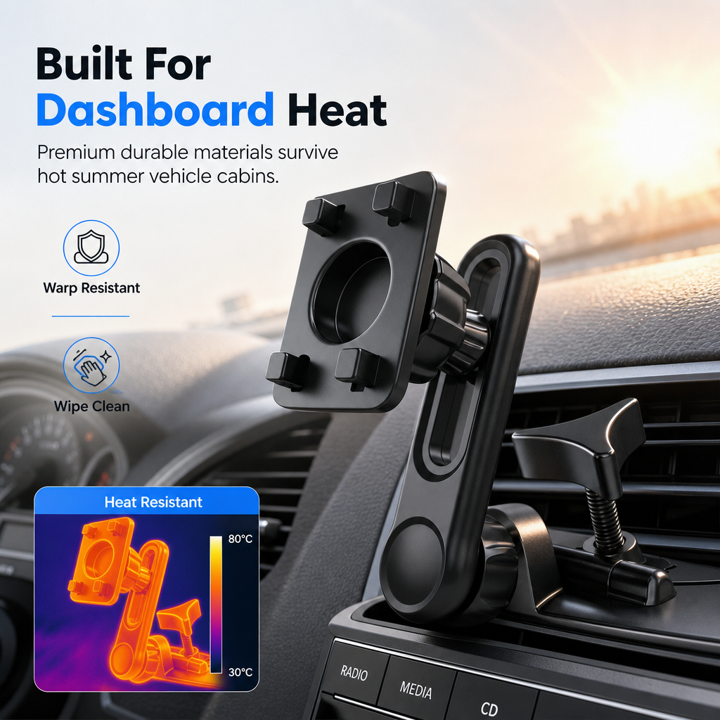🚗 Kfz-Handyhalterung für CD-Schlitz & Lüftungsgitter – Schwerkraft-Mechanismus, 360° verstellbar, für Navigation