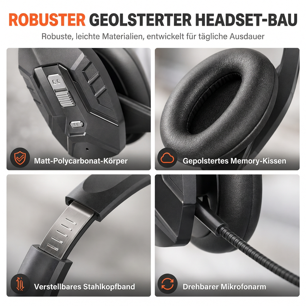 🎧 Bluetooth-Headset für Lkw-Fahrer & Fahrer – ENC-Geräuschunterdrückung, automatisches Pairing & langlebiger Akku