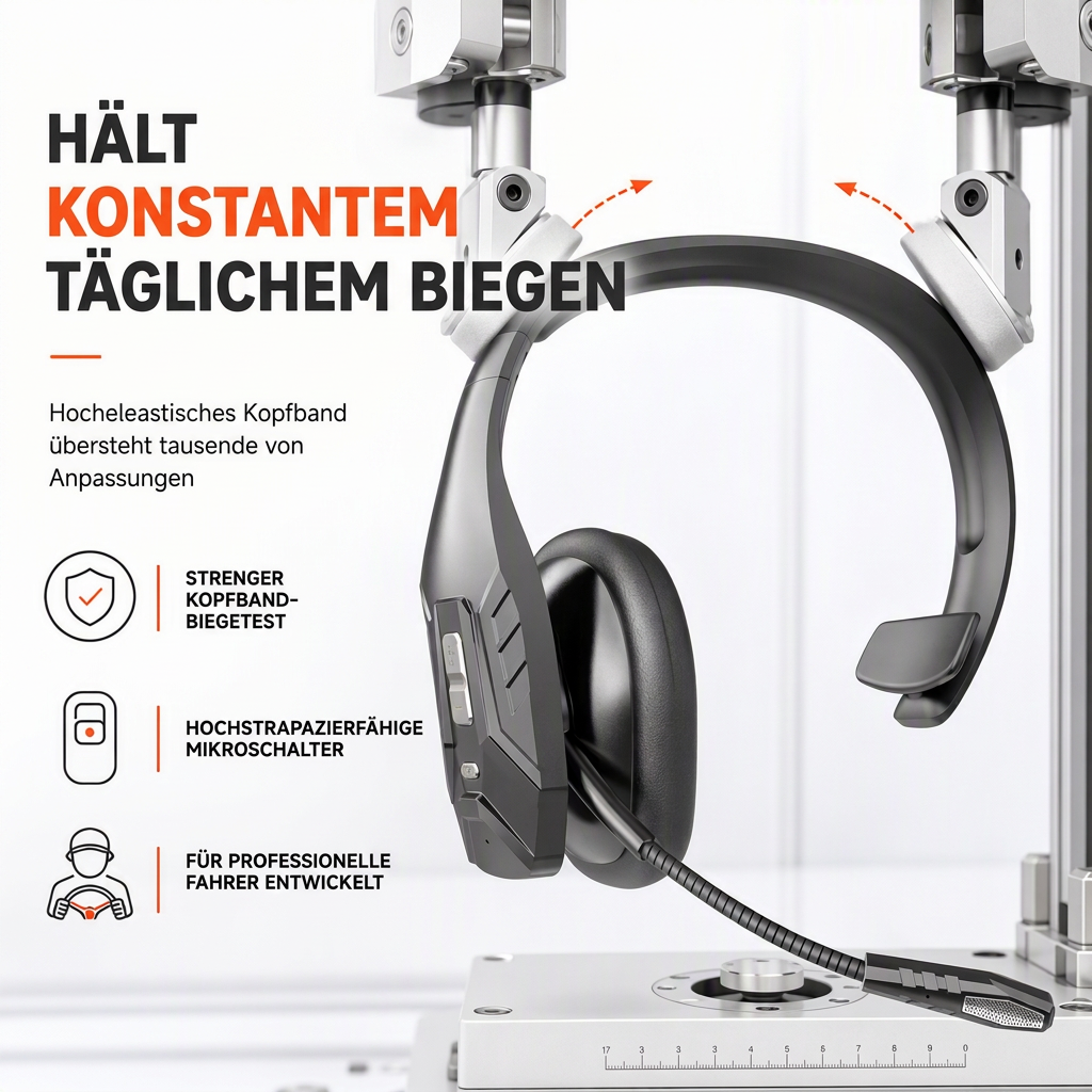 🎧 Bluetooth-Headset für Lkw-Fahrer & Fahrer – ENC-Geräuschunterdrückung, automatisches Pairing & langlebiger Akku