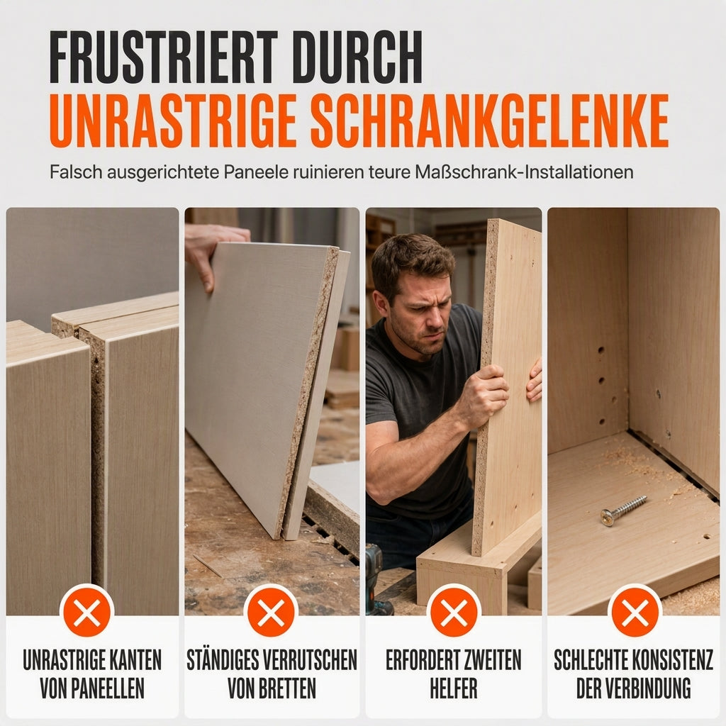 🔧 1 kaufen, 1 gratis – Montagehilfe für Kleiderschränke, stufenförmige Bohrlehre für präzise Lochausrichtung
