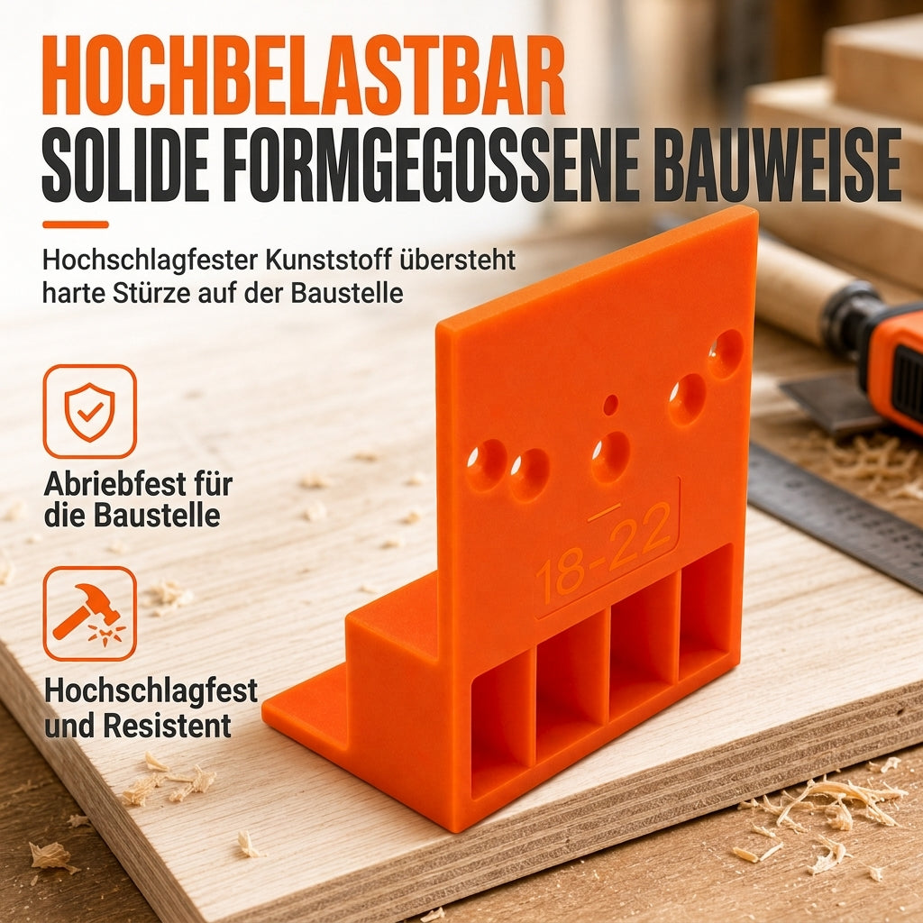 🔧 1 kaufen, 1 gratis – Montagehilfe für Kleiderschränke, stufenförmige Bohrlehre für präzise Lochausrichtung