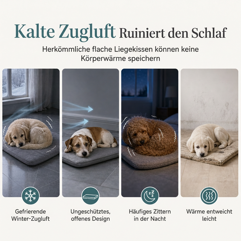 📢📢 JETZT 50 % RABATT!! ⏰Halboffenes warmes Schlafsackbett, weiche Haustierhöhle für tiefen Schlaf mit Decke für Katzen und kleine Hunde
