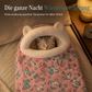 📢📢 JETZT 50 % RABATT!! ⏰Halboffenes warmes Schlafsackbett, weiche Haustierhöhle für tiefen Schlaf mit Decke für Katzen und kleine Hunde