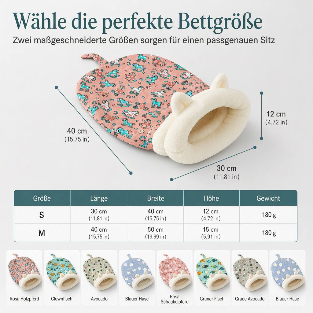 📢📢 JETZT 50 % RABATT!! ⏰Halboffenes warmes Schlafsackbett, weiche Haustierhöhle für tiefen Schlaf mit Decke für Katzen und kleine Hunde
