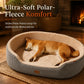 🐾 50% Rabatt – Abnehmbares ovales Haustierbett aus Fleece & Oxford, waschbar & rutschfest für Hunde & Katzen