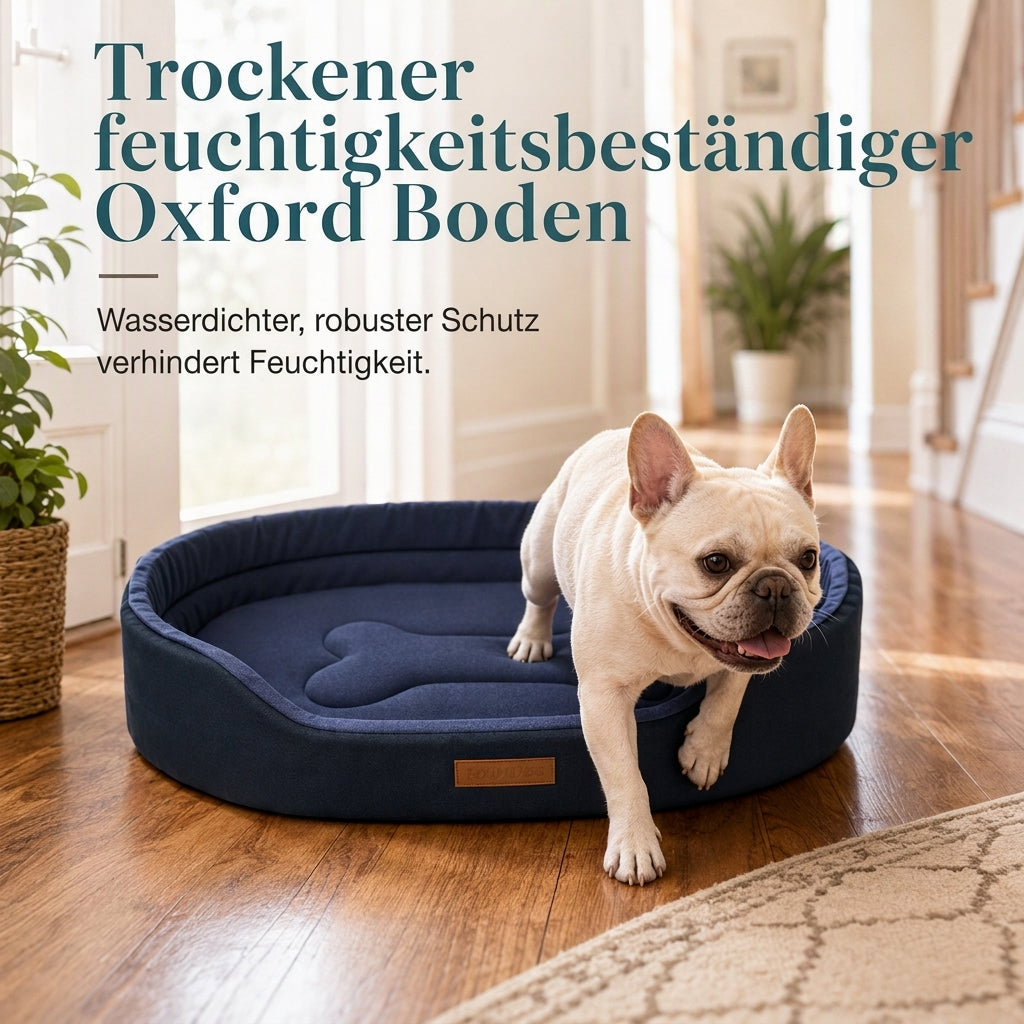 🐾 50% Rabatt – Abnehmbares ovales Haustierbett aus Fleece & Oxford, waschbar & rutschfest für Hunde & Katzen