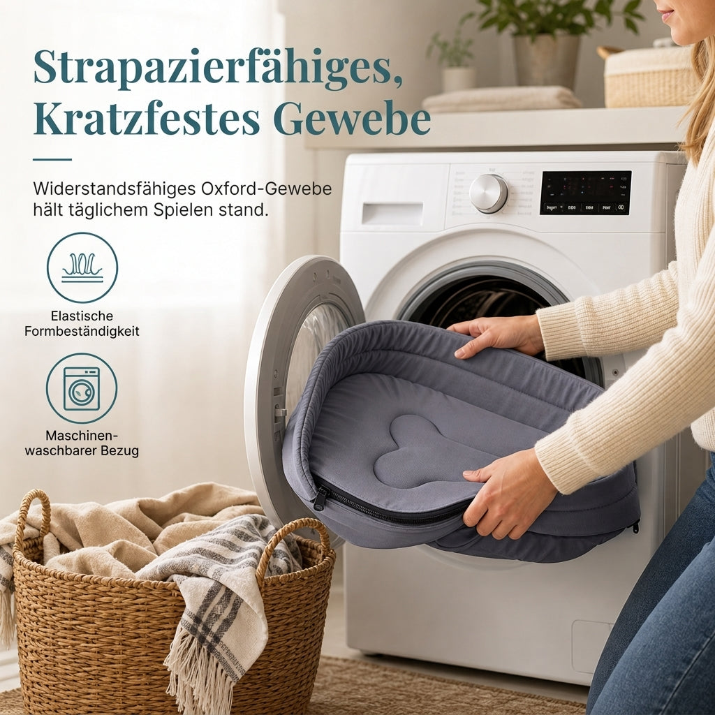 🐾 50% Rabatt – Abnehmbares ovales Haustierbett aus Fleece & Oxford, waschbar & rutschfest für Hunde & Katzen