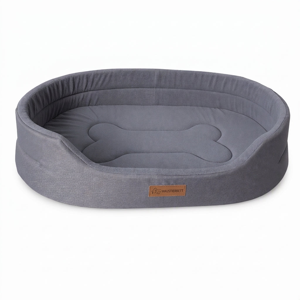 🐾 50% Rabatt – Abnehmbares ovales Haustierbett aus Fleece & Oxford, waschbar & rutschfest für Hunde & Katzen