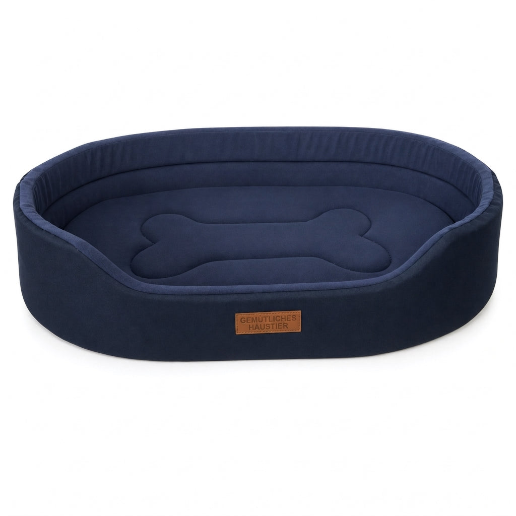 🐾 50% Rabatt – Abnehmbares ovales Haustierbett aus Fleece & Oxford, waschbar & rutschfest für Hunde & Katzen