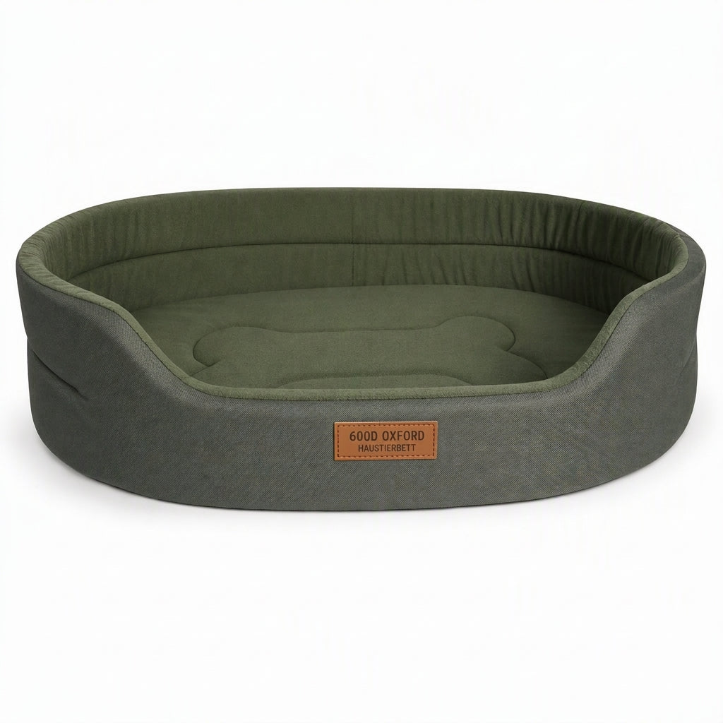 🐾 50% Rabatt – Abnehmbares ovales Haustierbett aus Fleece & Oxford, waschbar & rutschfest für Hunde & Katzen