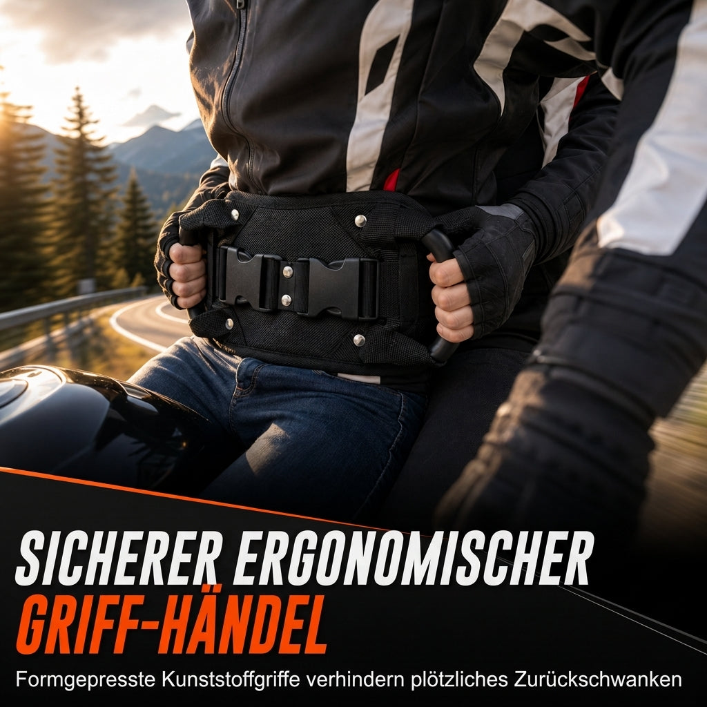 🏍️ 50% Rabatt – Haltegurt für Motorrad-Sozius & Beifahrer, Sicherheitsgriff für ATV & Schneemobil