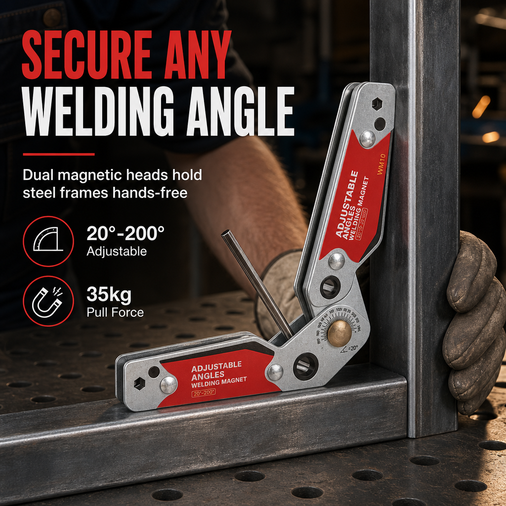 🔧 Magnetischer Schweißwinkel mit Doppelkopf – für Innen- & Außenwinkel, ohne Schalter, ideal für präzises Schweißen