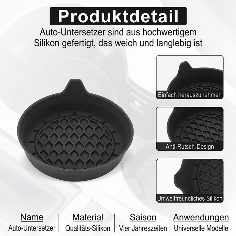 📢📢Kaufe 1，erhalte 1 gratis!!⏰Silikonuntersetzer für Auto-Becherhalter