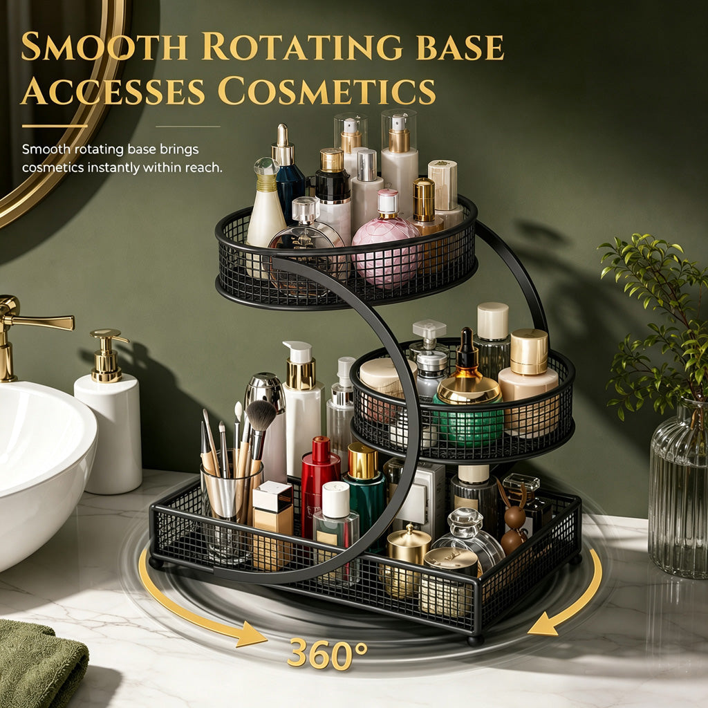 💄 Kosmetik-Organizer für Schminktisch & Badezimmer – Aufbewahrungsregal für Lippenstifte, Cremes & Pflegeprodukte