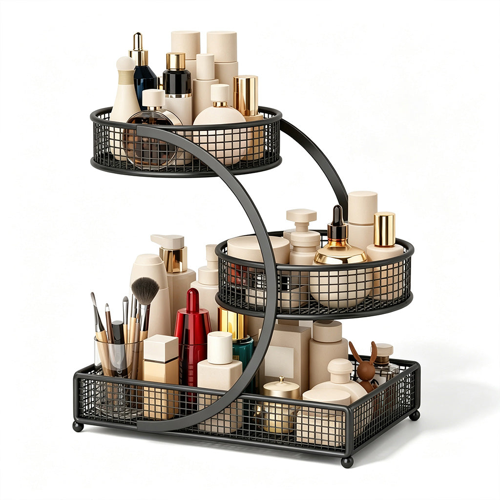 💄 Kosmetik-Organizer für Schminktisch & Badezimmer – Aufbewahrungsregal für Lippenstifte, Cremes & Pflegeprodukte