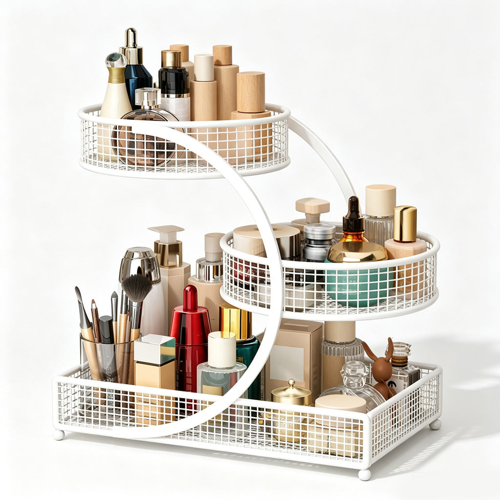 💄 Kosmetik-Organizer für Schminktisch & Badezimmer – Aufbewahrungsregal für Lippenstifte, Cremes & Pflegeprodukte